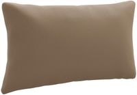 vidaXL Rugkussen PUTTEN 100% Polyester Taupe 70 x 40 x 15 cm