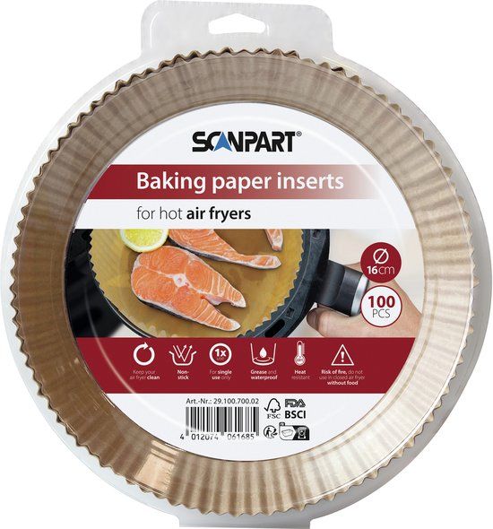 Scanpart Bakpapier Airfryer 16 cm 100 Stuks