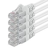 1aTTack.de CAT.6 Ethernet LAN-netwerkkabel 7,5 m wit (5 stuks)