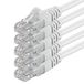 1aTTack.de CAT.6 Ethernet LAN-netwerkkabel 7,5 m wit (5 stuks)