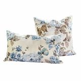LOBERON Kussenhoes set van 2 Cloranne wit/blauw