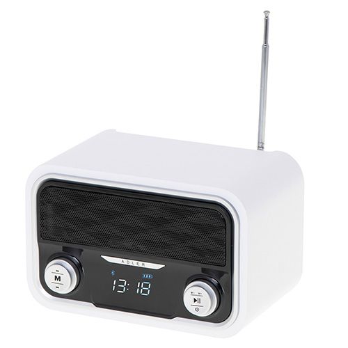 Adler AD 1185 - Draagbare Bluetooth Radio - Wit