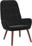 vidaXL Relaxstoel fluweel zwart