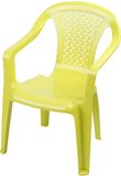 Sunnydays Chaise enfant - 4x - vert - plastique - extérieur/intérieur - L37 x L35 x H52 cm - chaises de jardin