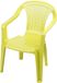 Sunnydays Chaise enfant - 4x - vert - plastique - extérieur/intérieur - L37 x L35 x H52 cm - chaises de jardin