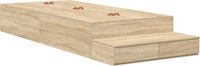 vidaXL Opbergbedframe Sonoma Eiken 100 cm Bewerkt Hout