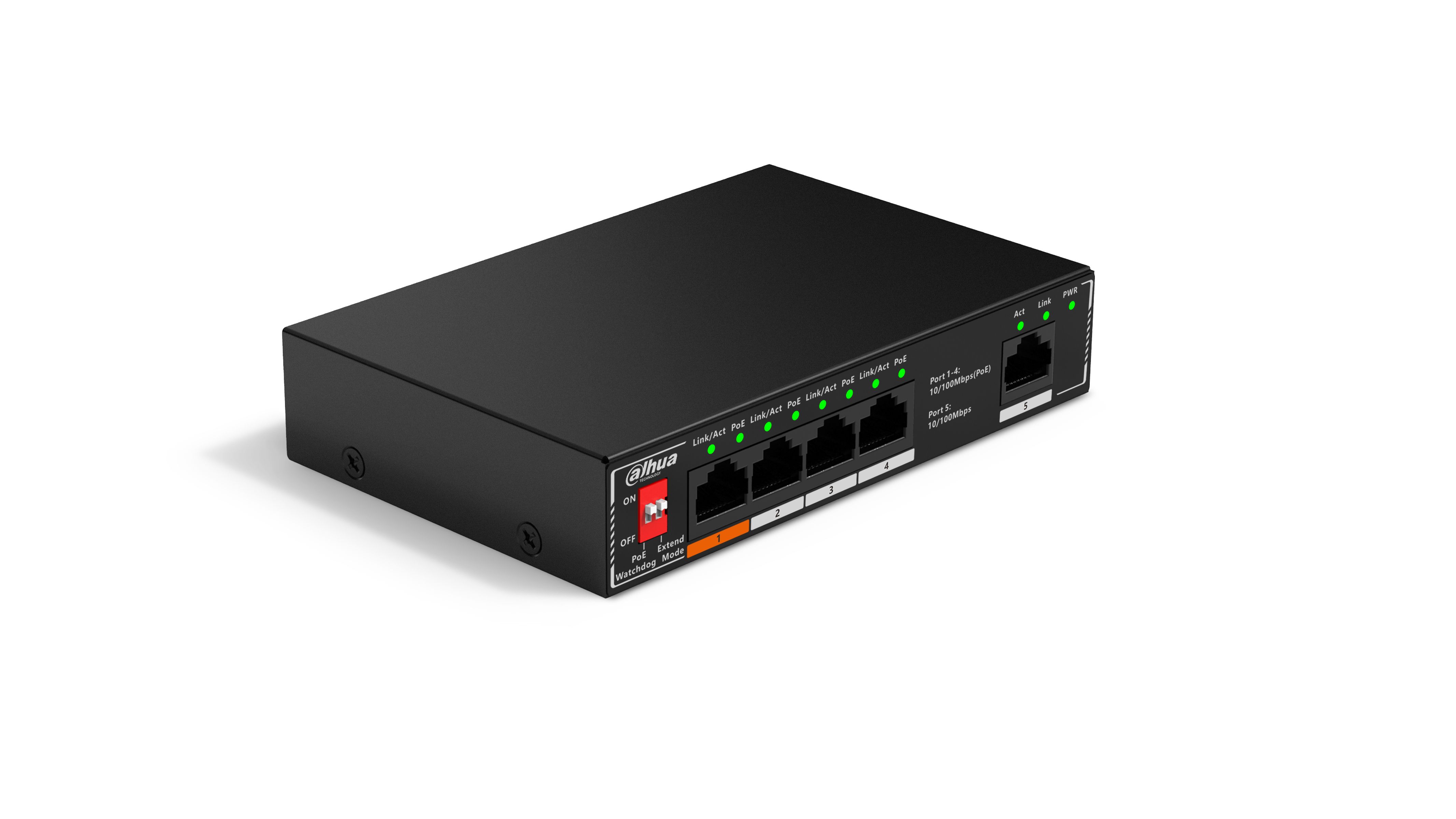 Dahua Technology SF1005P Unmanaged L2 Fast Ethernet PoE Switch