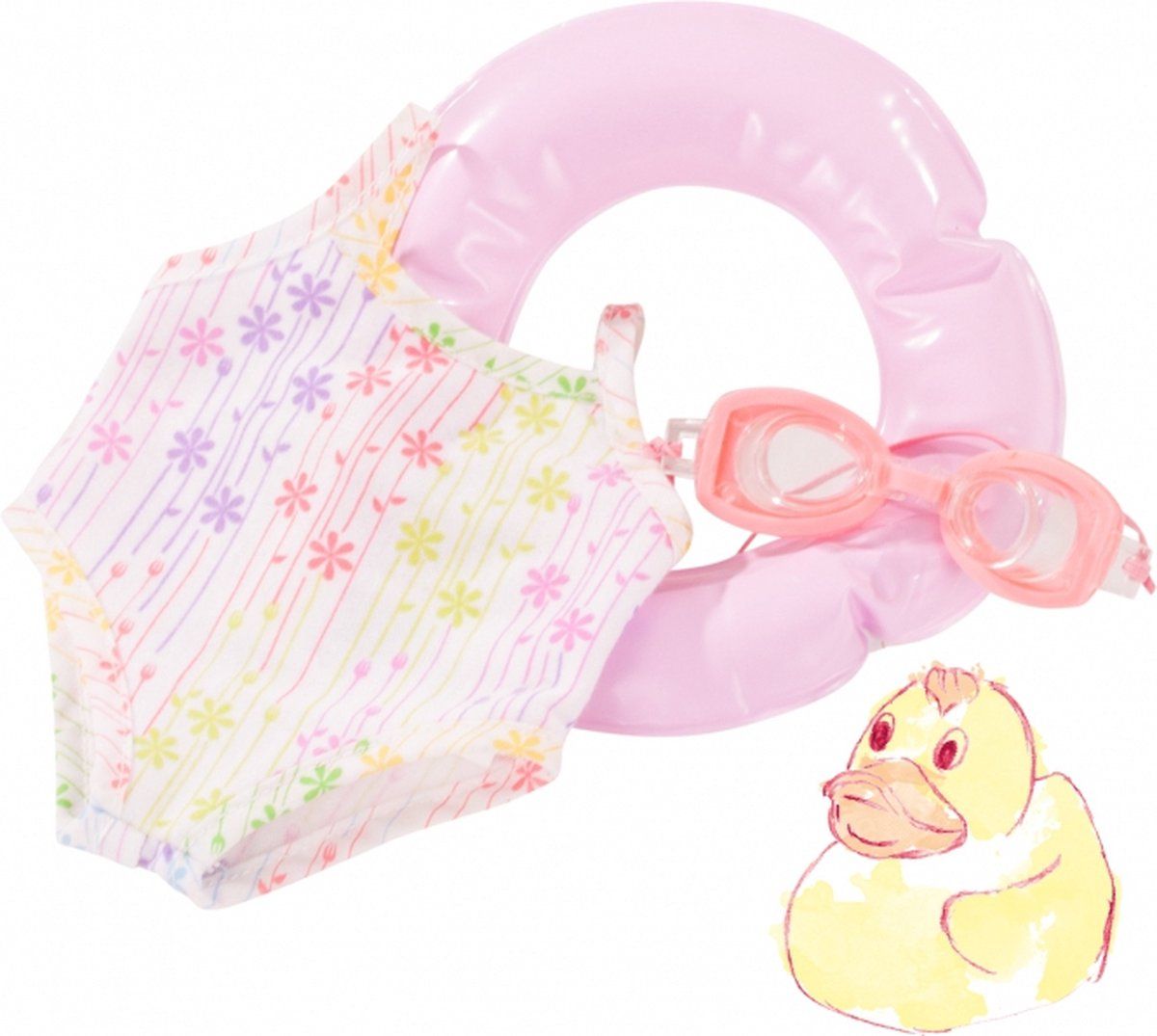 Götz Götz Boutique Poppenkleding 3-delige Zwemset - Summer Must Have