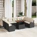 vidaXL Tuinset, 10 stuks, zwart en crème