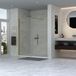 Adema Dawn Inloopdouche - 110x200cm - wandprofiel - stabilisatiestang - helder glas - goud mat
