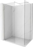 Mexen Kioto-X douchewand Walk-in 110 x 100 cm, transparant 10 mm, geborsteld nikkel