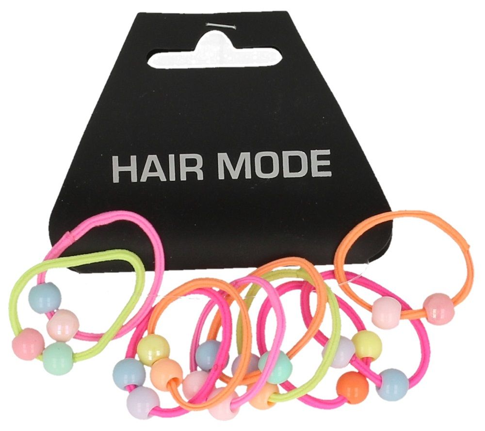 Hair Mode Kids Haarelastiek met Kralen 10st - 8718274894493