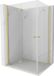 Mexen Mist-F Duo douchecabine pliante gauche 100 x 85 cm, transparent, or brossé