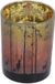 cosydecor Bougeoir en verre "Forest" H12,5cm rouge