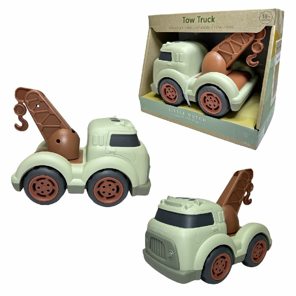 Little Dutch Takelwagen 17cm - Brown/Mint - Tow Truck - 1.5+ Years