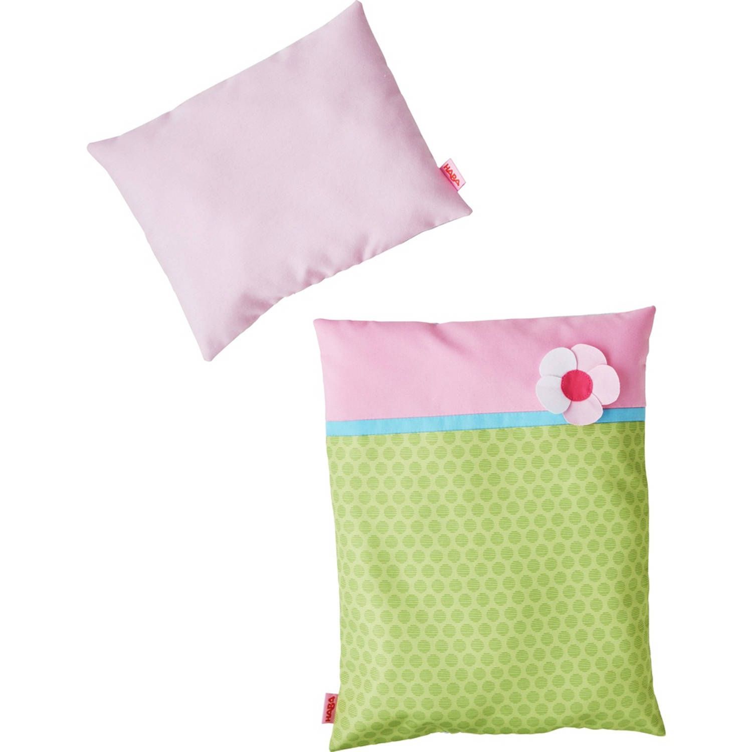 Haba Poppenbeddengoed Lentepracht - groen/roze