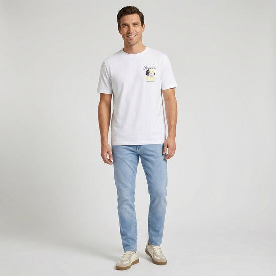 Cars Jeans T-shirt Ritzo Heren Wit Katoen XL