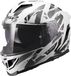 LS2 FF818 Storm III helm Kaos glans wit grijs