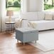 Maison Exclusive - Ottomane de rangement, gris clair, 60 x 60 x 45 cm, tissu