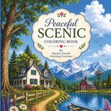 Peaceful Scenic Coloring Book
