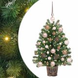 vidaXL Kunstkerstboom met 150 LED-lampjes, groen, 75 cm, PE en PVC