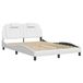 Viana Cadre de lit "Viana" sans matelas similicuir blanc 140x200 cm