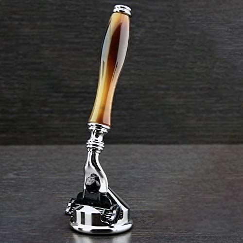 Haryali London Triple Edge Luxe Razor & Houder - Premium Hoorn Scheren Duo - 5056174641193