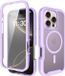 Selected by GSMpunt.nl Hoesje met Ingebouwde Screenprotector Geschikt voor Apple iPhone 16 Pro - Compatibel met MagSafe / Qi2 - Full Protect - Schokbestendige Beschermhoes - Case Matte Paars