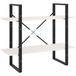 vidaXL Boekenkast met 2 schappen 80x30x70 cm massief grenenhout wit