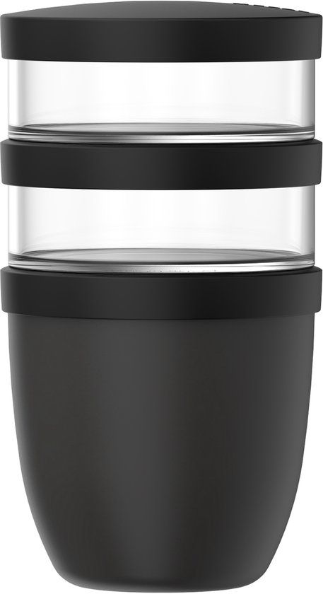 Mepal Lunchpot 3-delig Ellipse - 500 + 200 + 200 ml - Nordic black