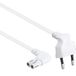 Allteq C7-2500-W electriciteitssnoer Wit 15 m BS 1363 C7 stekker