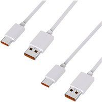Phonillico® Lot 2 USB-C snellaadkabels 1m voor Xiaomi 13 / 12 / Redmi Note 12 / Redmi Note 11 / Poco M4 PRO / Poco X5 / Mi 11 Lite / Pad 6