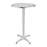 Bolero Hoge Tafel 60cm - Roestvrijstalen Weerbestendige Ronde Bar Bistro Pub Tafel Terras Tuinmeubilair voor Binnen & Buiten U502