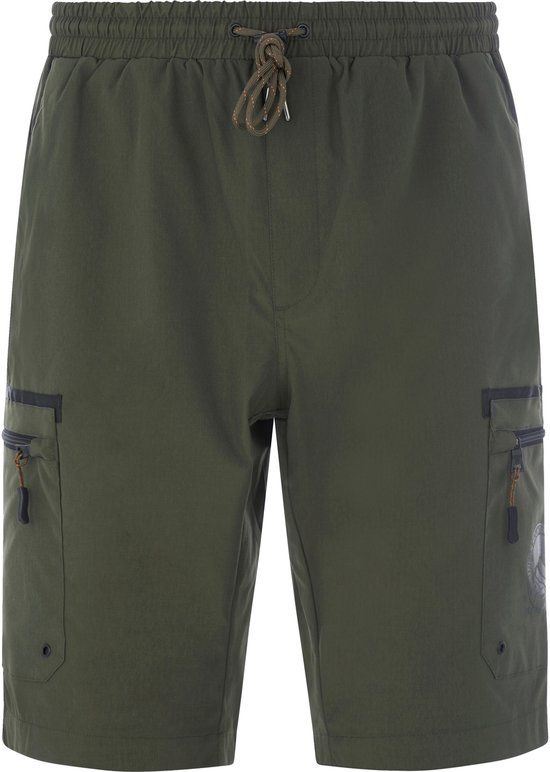 Jan Vanderstorm heren Cargobermuda - 64 - olijf - Plus Size