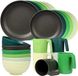 Bol Camping Servies - Set de vaisselle en plastique - Multicolore - 6 personnes