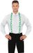 Fiestas Guirca Verkleed bretels voor volwassenen - groen/wit - St. Patricks Day - carnaval