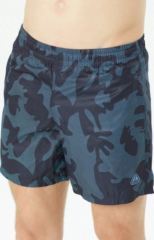 SCR. Gallo Heren Zwembroek - Blauw - Print - Halflang - Maat S