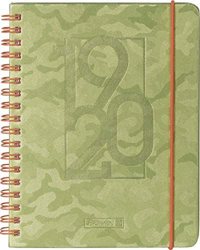 Baier & Schneider Brunnen 1072966160 Camouflage schoolagenda/weekkalender 2019/2020 A6 groen