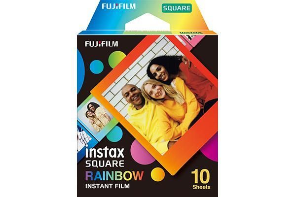 Fujifilm Instax Square Rainbow Film - 10 Exposures - Compatible with SQ10/SQ6/SQ1