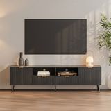 en.casa Tv-meubel Nand 180x40x51 cm zwart