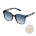 Beneunder FD421 lunettes de soleil pliantes à très grande monture, verres anti-éblouissement UV400, monture blush légère, modèle pour conduite et voyage, gris