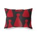 BonaMaison Rood-Zwart Decoratieve Kussensloop, Kussenhoezen Bank, Decoratieve Kussenhoesjes, Kussensloop; Sofa, Slaapkamer, Kantoor, Auto 45x60 Cm - Ontworpen en vervaardigd in Turkije
