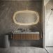 HIPP Design Phantom Miroir ovale LED danois avec cadre noir 100 x 65 cm