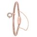 Lucardi Dames Armband mesh roseplated letter Q met kristal - Staal - Armband - Cadeau - 19 cm - Rosékleurig