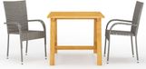 Prolenta Maison Exclusive Tuinset, 3-delig, grijs