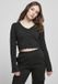 Urban Classics Ladies Cropped Rib Cardigan Cardigan zwart S Katoen