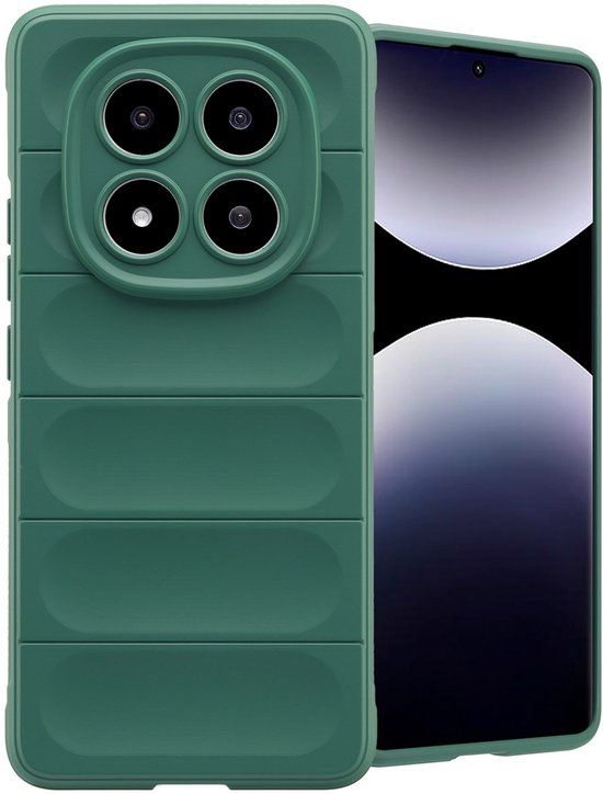 imoshion EasyGrip Backcover - Geschikt voor Xiaomi Redmi Note 14 Pro 5G - Donkergroen