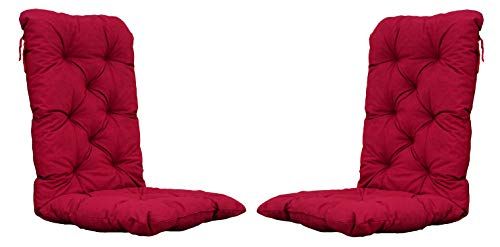 Chicreat Set van 2 high-back chairs, 120x50x8 cm Rood