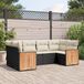 Maison Exclusive - Ensemble de jardin d'extérieur, 6 pièces, avec coussins, noir, en polyrotin