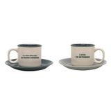 Mr. Wonderful - Set van 2 espressokopjes om te delen en te glimlachen. Het beste van elke dag is om je heen te hebben